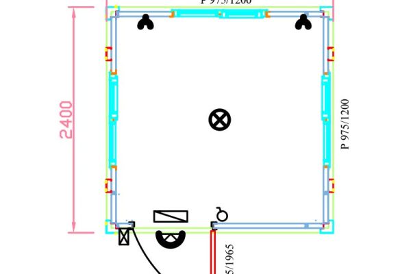 PK242401 Kontejner za portirnicu, tehnički prikaz, Integral Systems