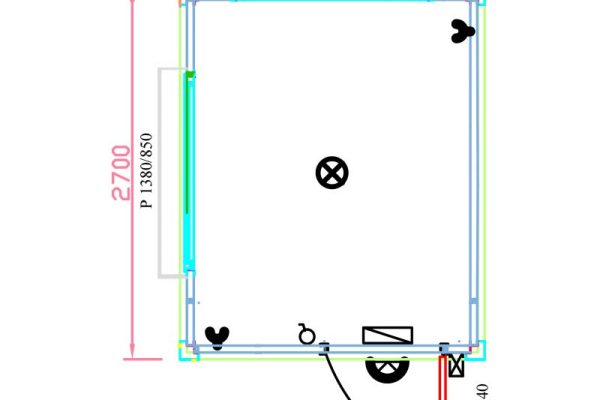 PK272201 Kontejner za portirnicu, tehnički prikaz, Integral Systems