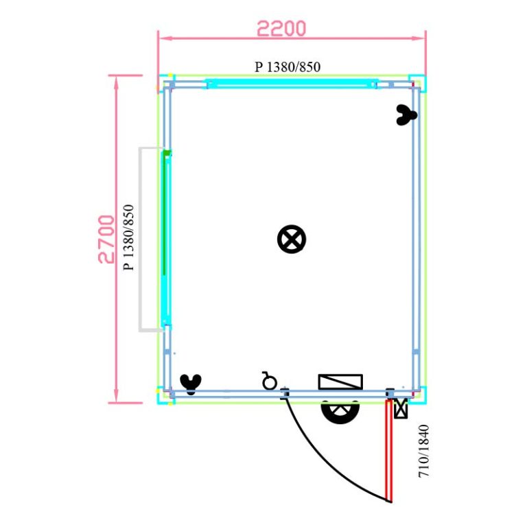 PK272201 Kontejner za portirnicu, tehnički prikaz, Integral Systems